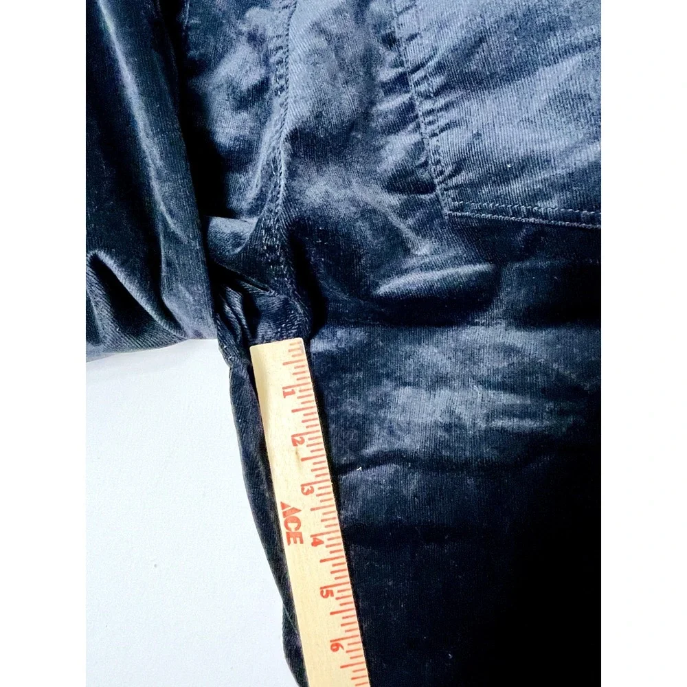 Nwt Loft Pants Women's 34 Blue Velvet Straight Leg Dark Wash‎ High Waist Skinny